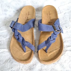 Mila Paoli made in Italy blue leather sandal . Size 9.